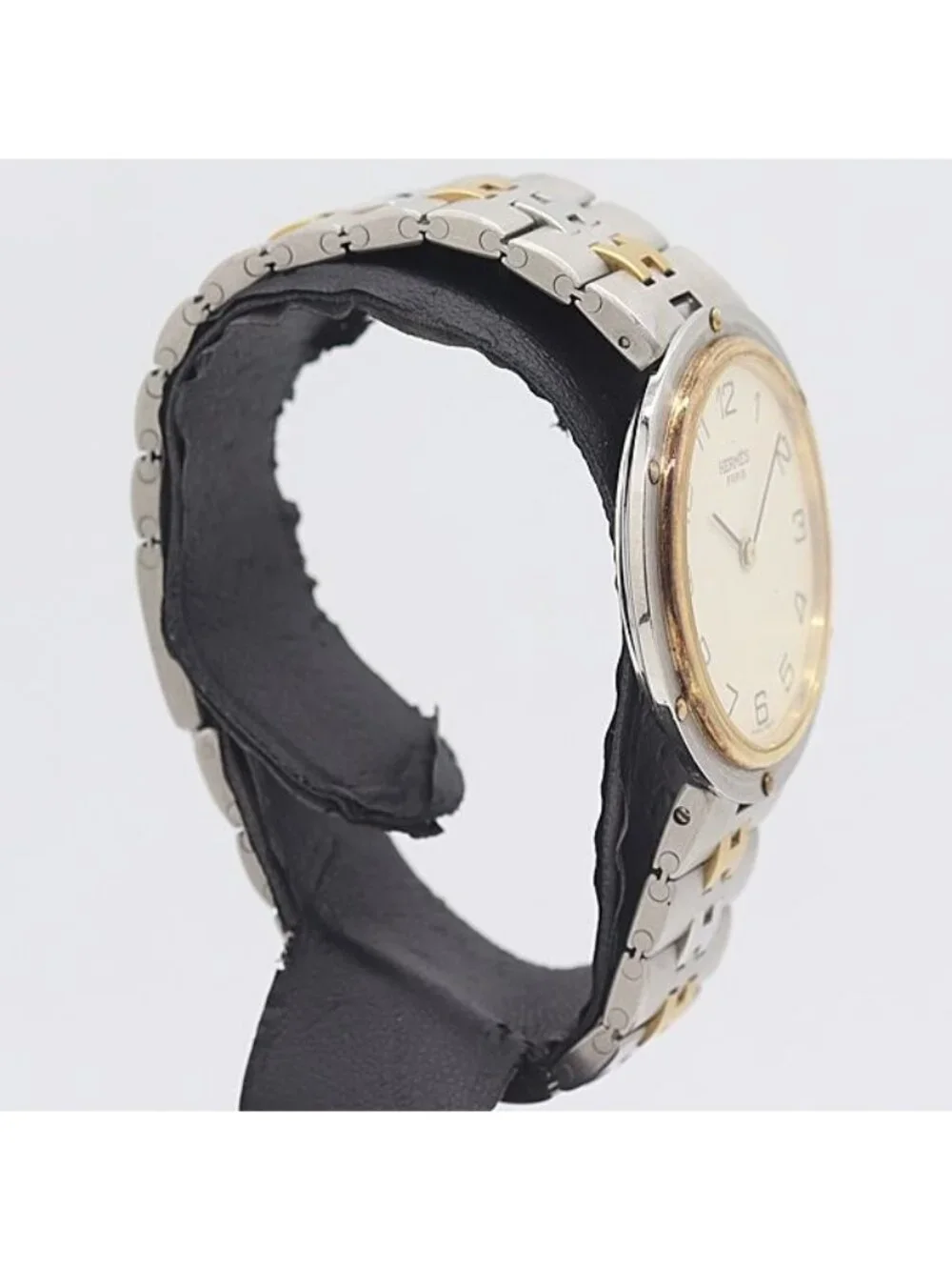 Hermes Olympia Quartz Gold Dial Watch
